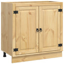 vidaXL Cabinet SKI Mézes Barna 80 x 46 x 81,5 cm Tömör fenyőfa