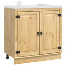 vidaXL Cabinet SKI Mézes Barna 80 x 46 x 81,5 cm Tömör fenyőfa