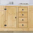 vidaXL Cabinet SKI Mézes Barna 80 x 46 x 81 cm Tömör fenyőfa