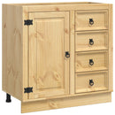 vidaXL Cabinet SKI Mézes Barna 80 x 46 x 81 cm Tömör fenyőfa