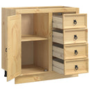 vidaXL Cabinet SKI Mézes Barna 80 x 46 x 81 cm Tömör fenyőfa