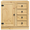vidaXL Cabinet SKI Mézes Barna 80 x 46 x 81 cm Tömör fenyőfa