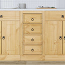 vidaXL Cabinet SKI Mézes Barna 40 x 46 x 81 cm Tömör fenyőfa