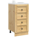 vidaXL Cabinet SKI Mézes Barna 40 x 46 x 81 cm Tömör fenyőfa