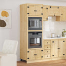 vidaXL Cabinet SKI Mézes Barna 66 x 58 x 207 cm Tömör fenyőfa