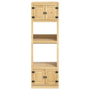vidaXL Cabinet SKI Mézes Barna 66 x 58 x 207 cm Tömör fenyőfa