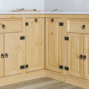 vidaXL Cabinet SKI Mézes Barna 80 x 80 x 81 cm Tömör fenyőfa