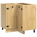 vidaXL Cabinet SKI Mézes Barna 80 x 80 x 81 cm Tömör fenyőfa