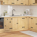 vidaXL Cabinet SKI Mézes Barna 80 x 46 x 81 cm Tömör fenyőfa