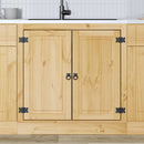 vidaXL Cabinet SKI Mézes Barna 80 x 46 x 81 cm Tömör fenyőfa
