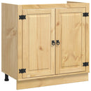 vidaXL Cabinet SKI Mézes Barna 80 x 46 x 81 cm Tömör fenyőfa
