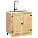 vidaXL Cabinet SKI Mézes Barna 80 x 46 x 81 cm Tömör fenyőfa