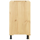 vidaXL Cabinet SKI Mézes Barna 60 x 46 x 81 cm Tömör fenyőfa