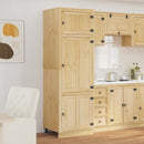 vidaXL Cabinet SKI Mézes Barna 66 x 58 x 207 cm Tömör fenyőfa