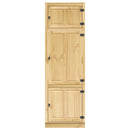 vidaXL Cabinet SKI Mézes Barna 66 x 58 x 207 cm Tömör fenyőfa