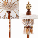 vidaXL Balinéz Napernyő Krém 95 x 95 x 260 cm Pamut