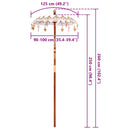 vidaXL Balinéz Napernyő Krém 95 x 95 x 260 cm Pamut