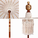 vidaXL Makramé napernyő Krém 190 x 190 x 260 cm Pamut