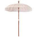 vidaXL Makramé napernyő Krém 190 x 190 x 260 cm Pamut