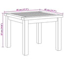 vidaXL Dohányzóasztal Barna 45 x 45 x 36 cm Tömör tíkfa