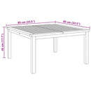 vidaXL Dohányzóasztal Barna 85 x 85 x 45 cm Tömör tíkfa