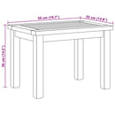 vidaXL Dohányzóasztal Barna 50 x 35 x 36 cm Tömör tíkfa