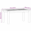 vidaXL Dohányzóasztal Barna 70 x 40 x 36 cm Tömör tíkfa