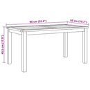 vidaXL Dohányzóasztal Barna 90 x 50 x 45.5 cm Tömör tíkfa