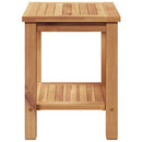 vidaXL Dohányzóasztal tárolóval Barna 50 x 35 x 45 cm Tömör Teakfa