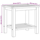 vidaXL Dohányzóasztal Barna 50 x 35 x 45 cm Tömör tíkfa