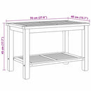 vidaXL Dohányzóasztal Barna 70 x 40 x 45 cm Tömör tíkfa