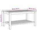 vidaXL Dohányzóasztal Barna 90 x 50 x 45 cm Tömör tíkfa