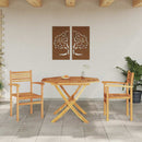 vidaXL Szék 2 pcs Barna 56 x 55 x 90.5 cm Tömör Teakfa