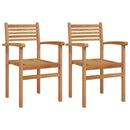 vidaXL Szék 2 pcs Barna 56 x 55 x 90.5 cm Tömör Teakfa