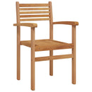 vidaXL Szék 2 pcs Barna 56 x 55 x 90.5 cm Tömör Teakfa