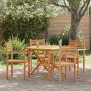 vidaXL Szék 4 pcs Barna 56 x 55 x 90.5 cm Tömör Teakfa