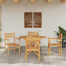 vidaXL Szék 4 pcs Barna 56 x 55 x 90.5 cm Tömör Teakfa