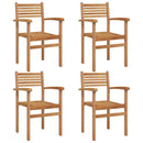 vidaXL Szék 4 pcs Barna 56 x 55 x 90.5 cm Tömör Teakfa