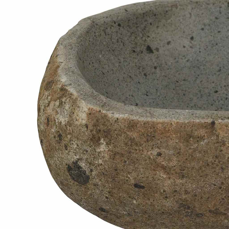 vidaXL Mosdó Világosszürke (30-37) x (25-30) x 12 cm Folyami kő