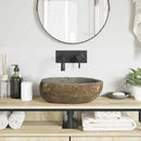 vidaXL Mosdó Világosszürke (30-37) x (25-30) x 12 cm Folyami kő