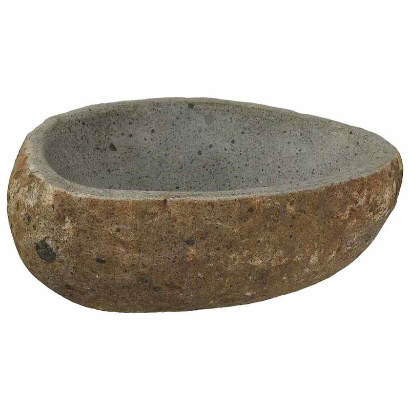 vidaXL Mosdó Világosszürke (30-37) x (25-30) x 12 cm Folyami kő