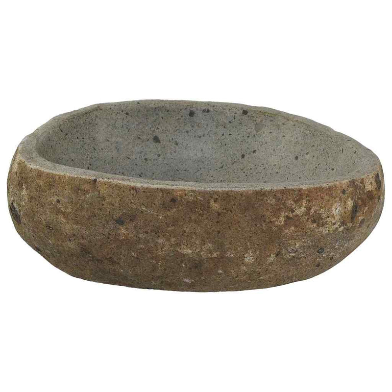 vidaXL Mosdó Világosszürke (30-37) x (25-30) x 12 cm Folyami kő