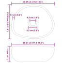vidaXL Folyóköves mosdó Világosszürke (30-37) x (25-30) x 12 cm