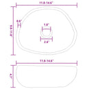 vidaXL Folyóköves mosdó Világosszürke (30-37) x (25-30) x 12 cm