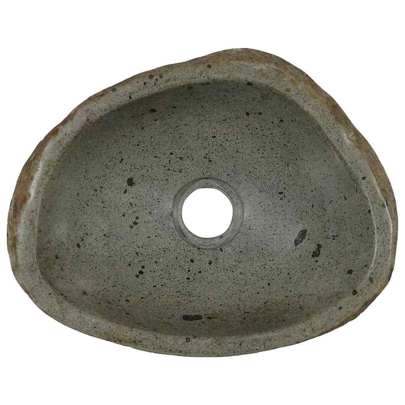 vidaXL Mosdó Világosszürke (30-37) x (25-30) x 12 cm Folyami kő