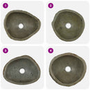 vidaXL Folyóköves mosdó Világosszürke (30-37) x (25-30) x 12 cm
