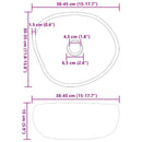 vidaXL Mosdó Világosszürke (38-45) x (30-35) x 15 cm Folyami kő