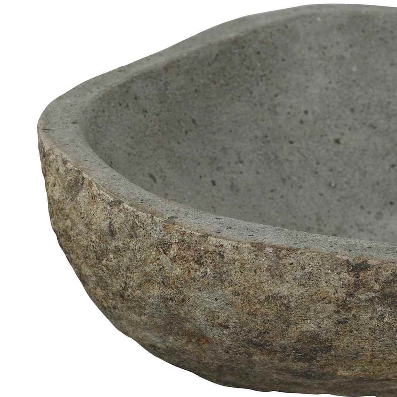 vidaXL Mosdó Világosszürke (46-52) x (35-40) x 15 cm Folyami kő