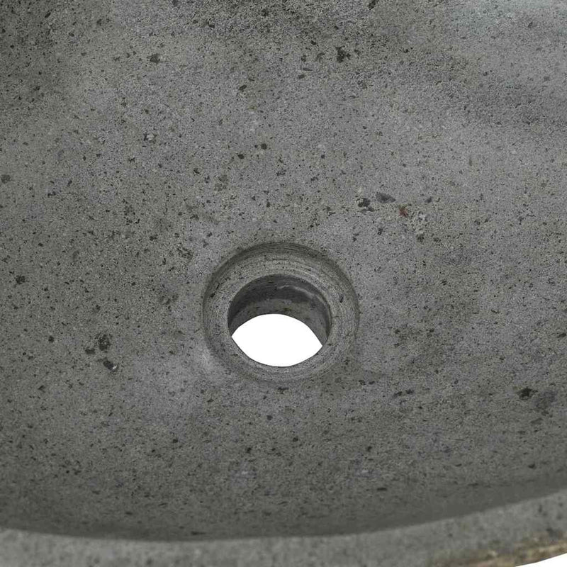 vidaXL Mosdó Világosszürke (46-52) x (35-40) x 15 cm Folyami kő