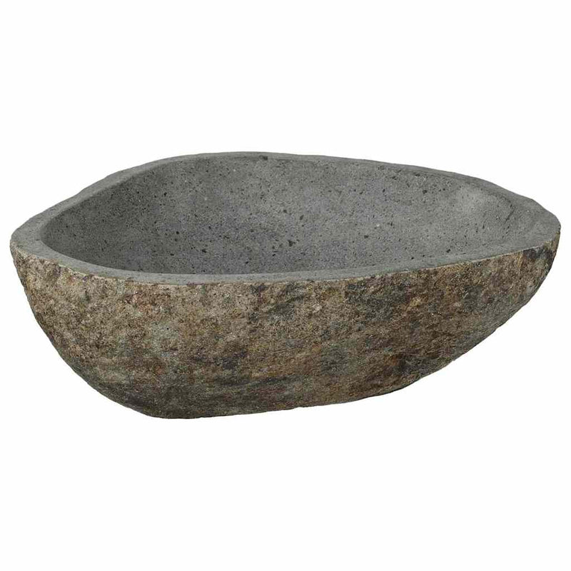 vidaXL Mosdó Világosszürke (46-52) x (35-40) x 15 cm Folyami kő